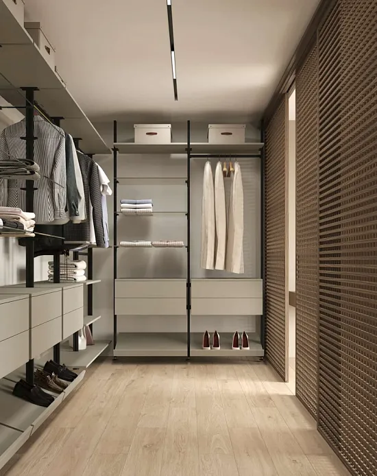 СТЕЛЛАЖНАЯ ГАРДЕРОБНАЯ СИСТЕМА Г-ОБРАЗНАЯ КОНФИГУРАЦИЯ 2